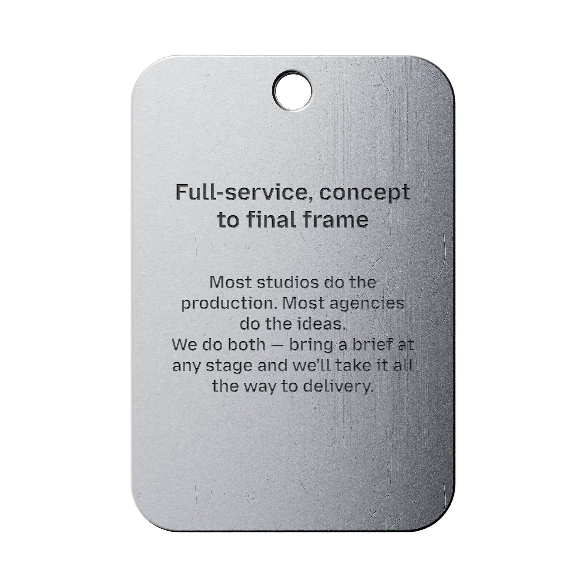 Full-service, concept to final frame