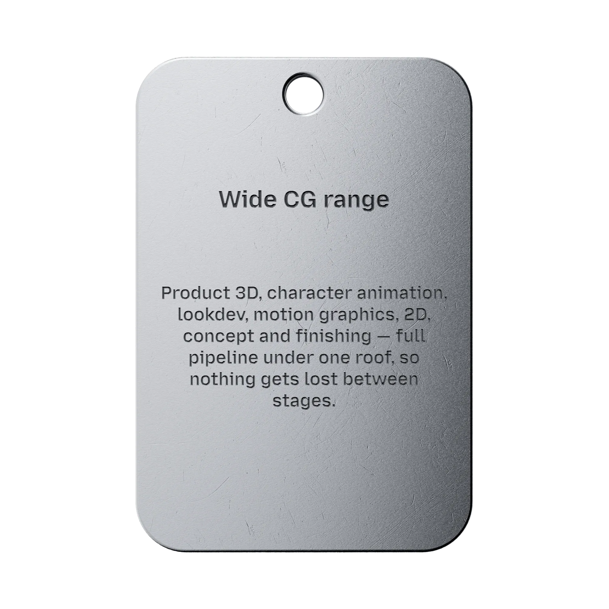 Wide CG range