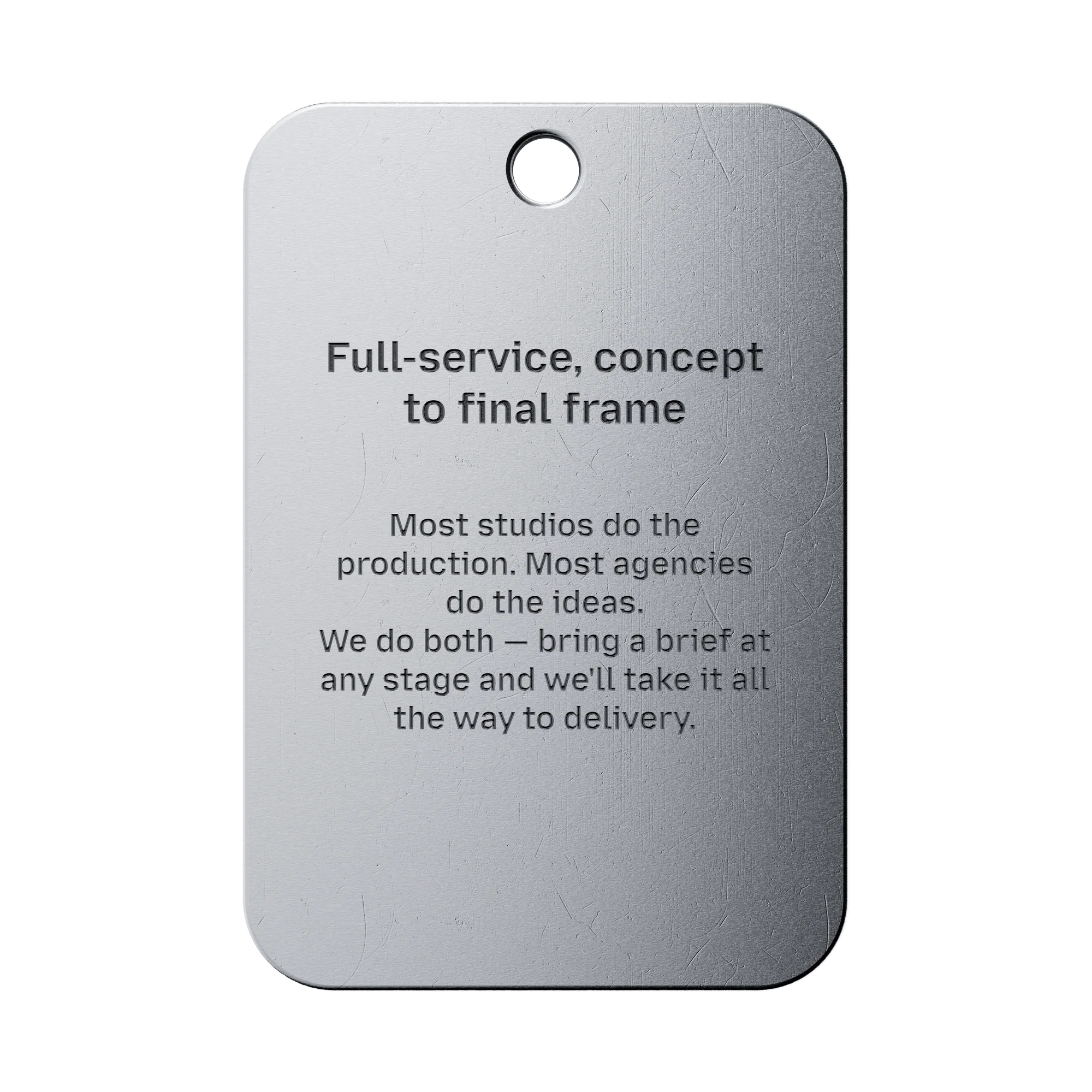 Full-service, concept to final frame