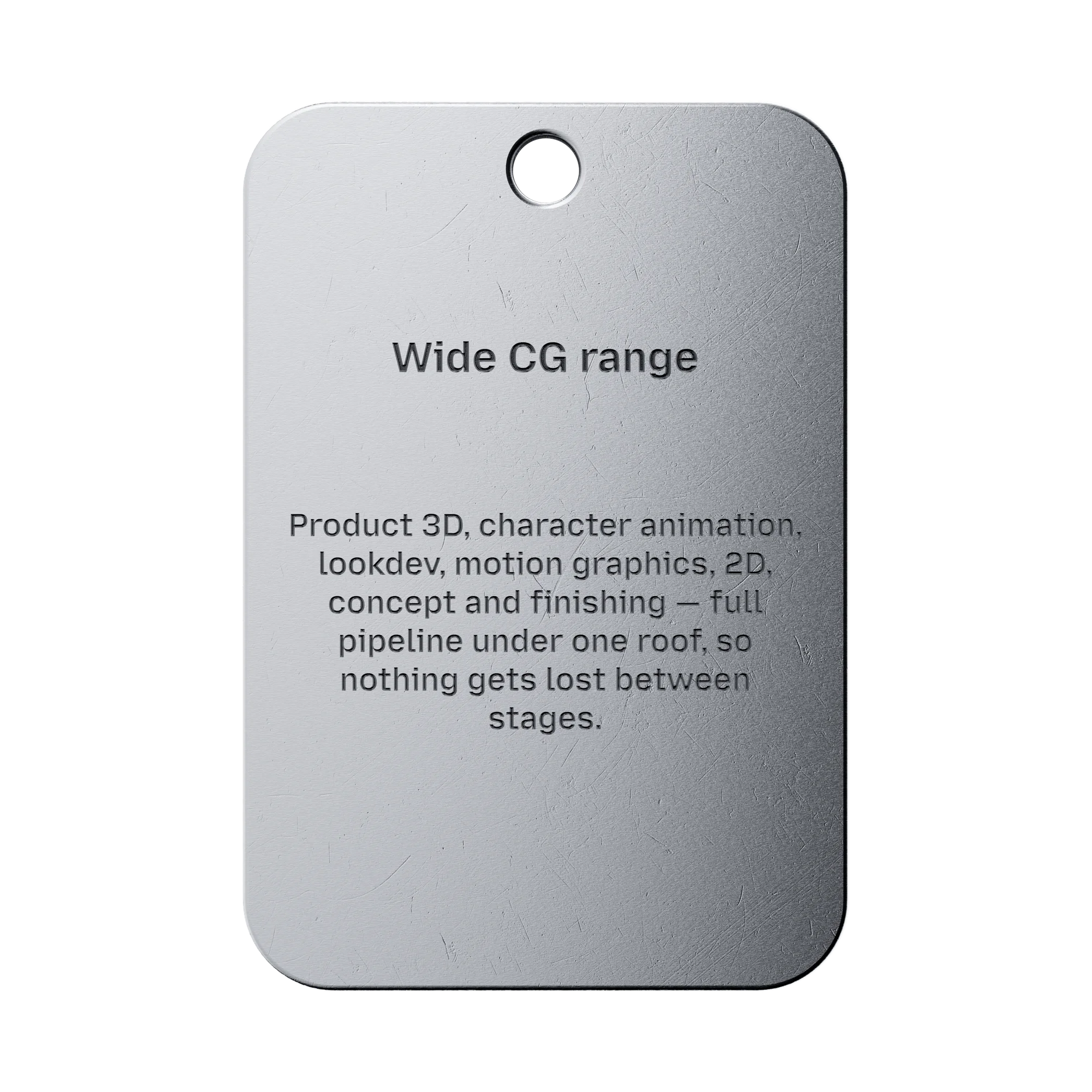 Wide CG range